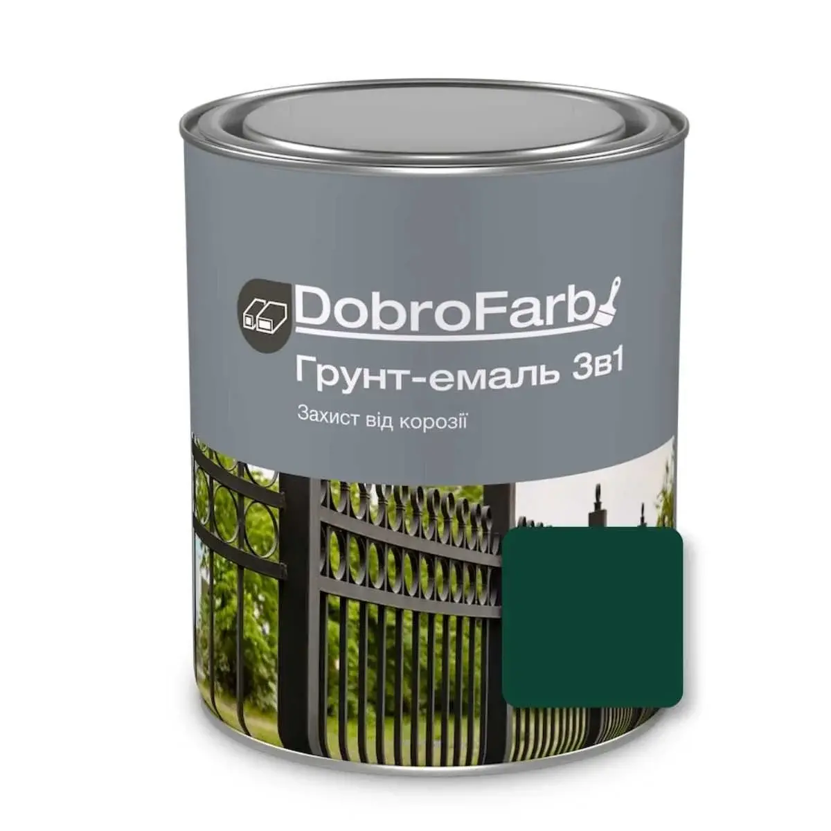 Grund-email DobroFarb 3 in 1 verde RAL 6005 0.8 kg